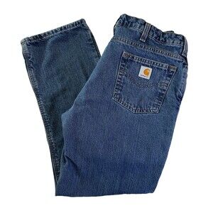 Carhartt Women's Flannel Lined Jeans WB172 12x30 Med. Wash Cold Weather Workwear